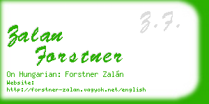 zalan forstner business card
