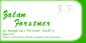 zalan forstner business card